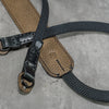 The Taupe Gloss FlexCase on a Leica M with the matching Classic Flat Padded Rope camera strap