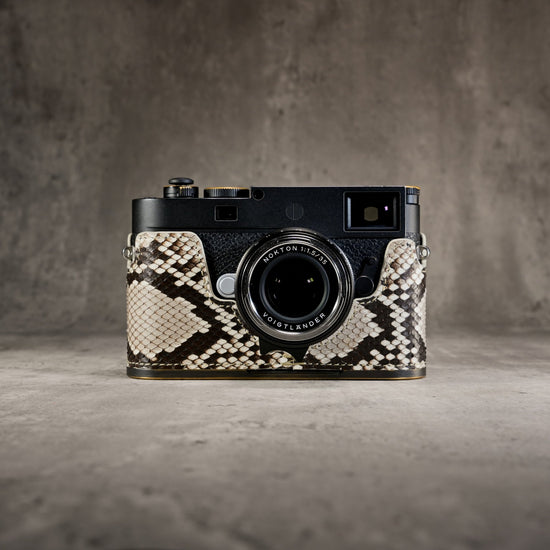 Leica M11 in a Python FlexCase, straight-on front view