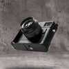 The Leica M10 with the FlexGrip fitted, tilted to show the base of the plate