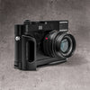A Leica M10 with the FlexGrip fitted, front three quarter view