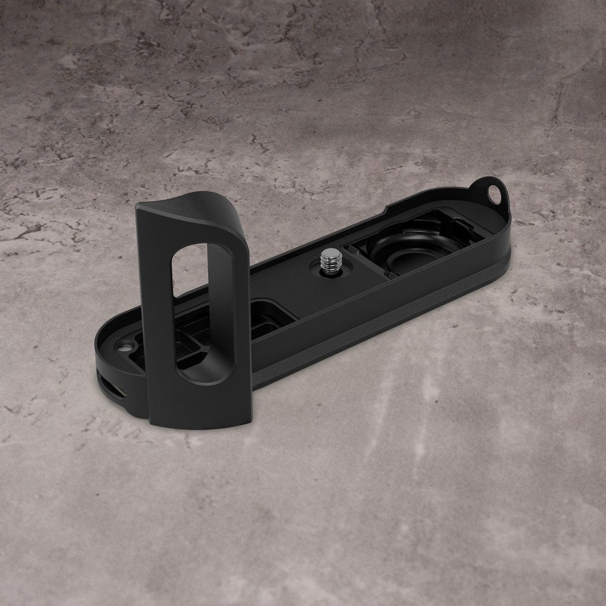Black Chrome FlexGrip for the Leica M10 alone, showing the Arca profile along the perimeter