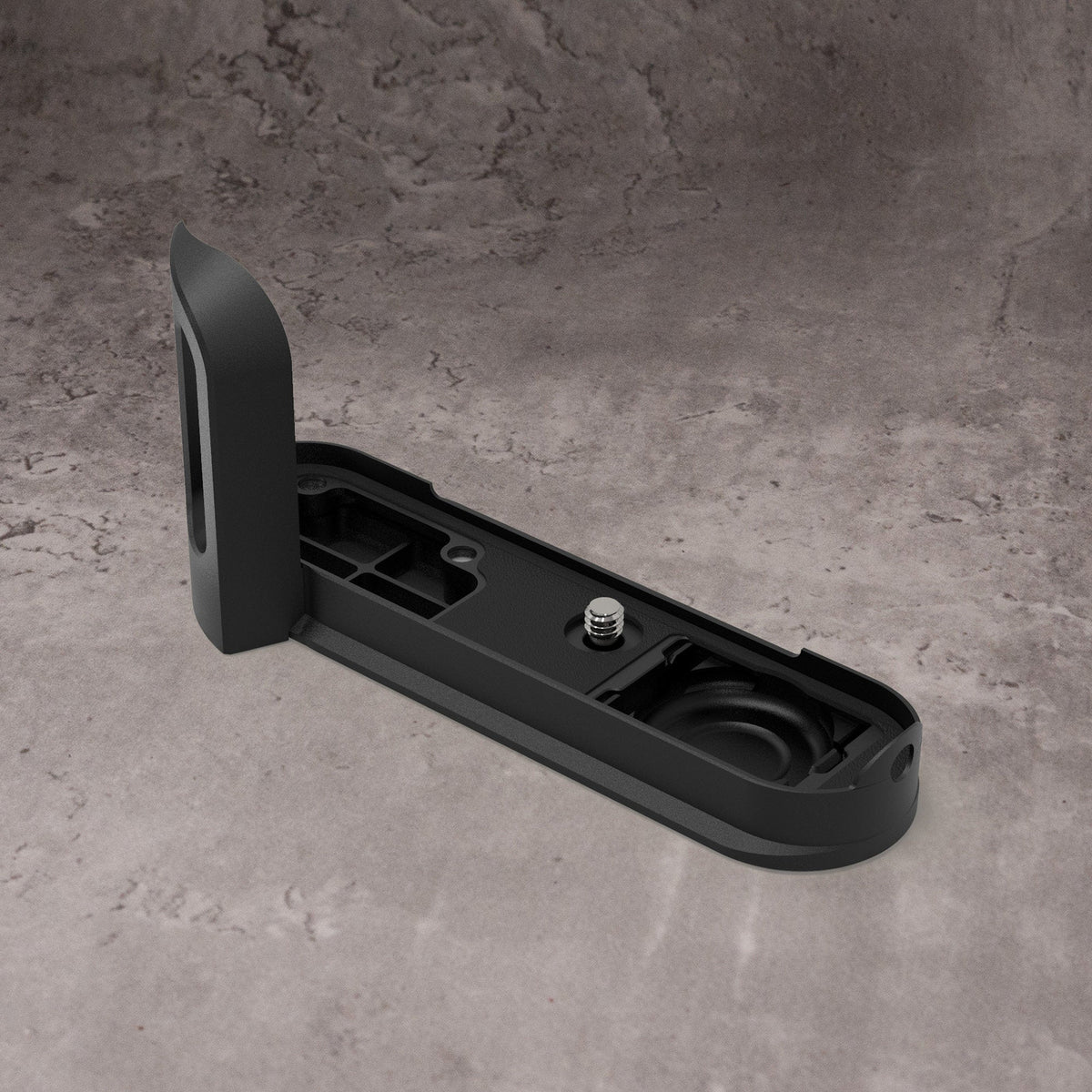 The Black Chrome FlexGrip for the Leica M10 with its access door raised