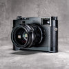 Black Chrome FlexGrip on a Leica M10, seen from the front