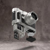 Silver Chrome FlexGrip shown apart from the Leica M10 with the plate, memory card and cap