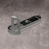 Silver Chrome FlexGrip for the Leica M10 alone, showing the Arca profile along the perimeter