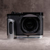 Owlkrown FlexGrip for Leica Q2 and Q3 in Silver Chrome, side view