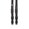 Classic Flat Padded Rope Camera Strap - Black with Red Accent