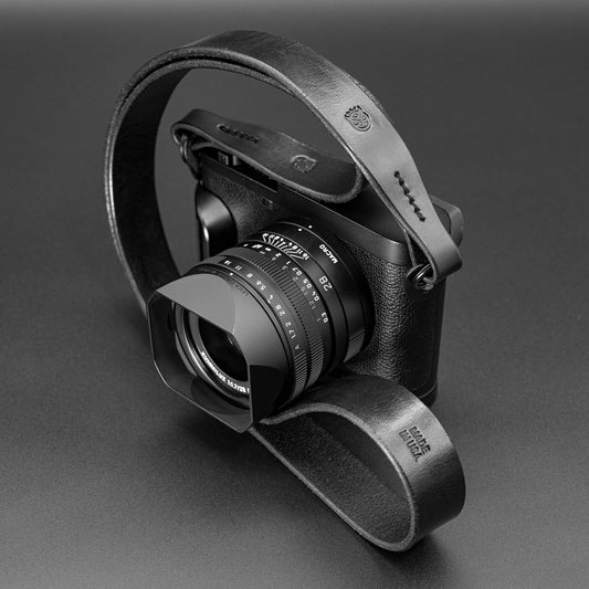 Helliot Leather Camera Strap - Stealth