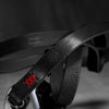 Noboru Leather Camera Strap Black & Red Accent for Fuji Film