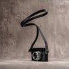 Raw Vintage Leather Camera Strap - Stealth