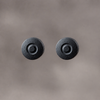 Two Owlkrown Shutter Toppers in Black Cerakote, 7.25 mm, the two pack shown from above