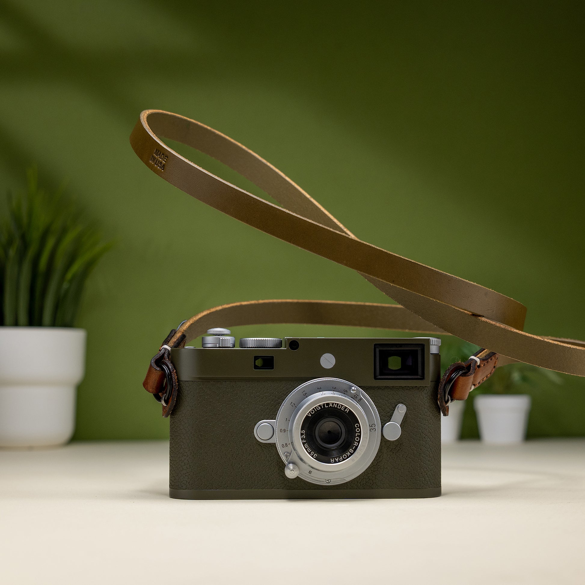 Slacker Leather Camera Strap OutBack