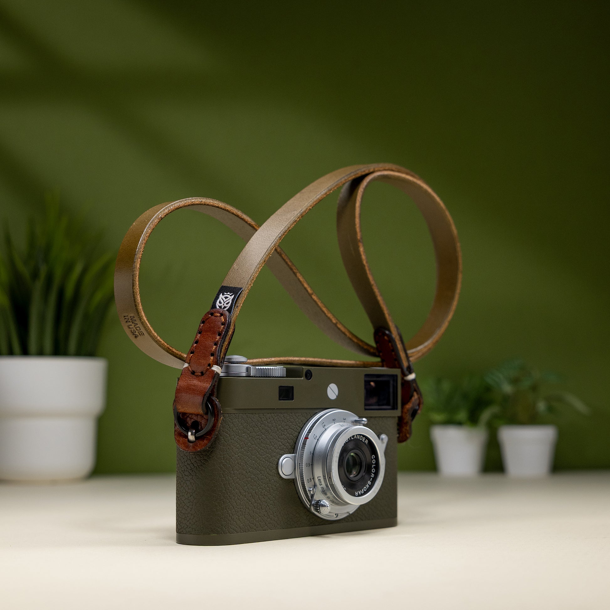 Slacker Leather Camera Strap OutBack