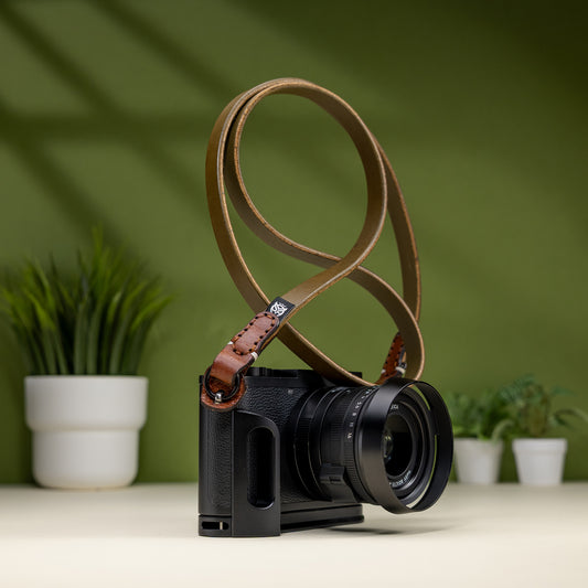 Slacker Leather Camera Strap OutBack