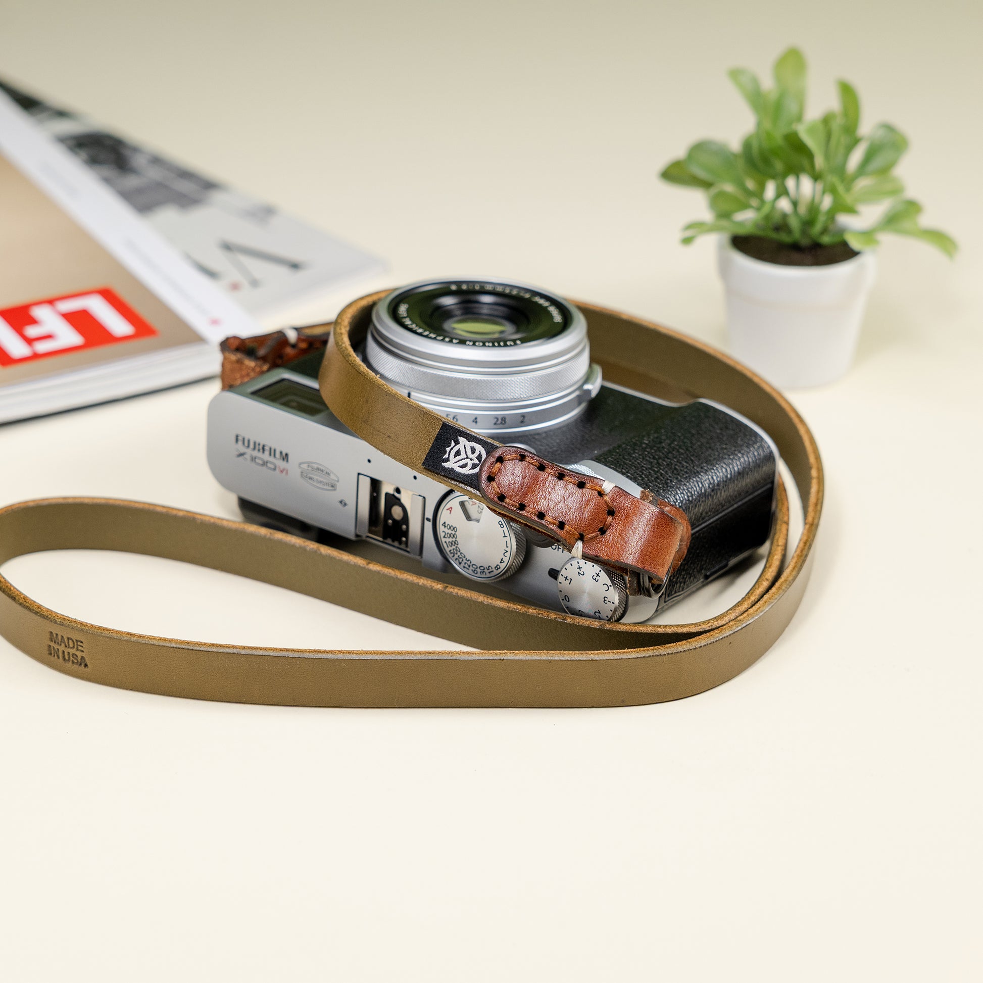 Slacker Leather Camera Strap OutBack