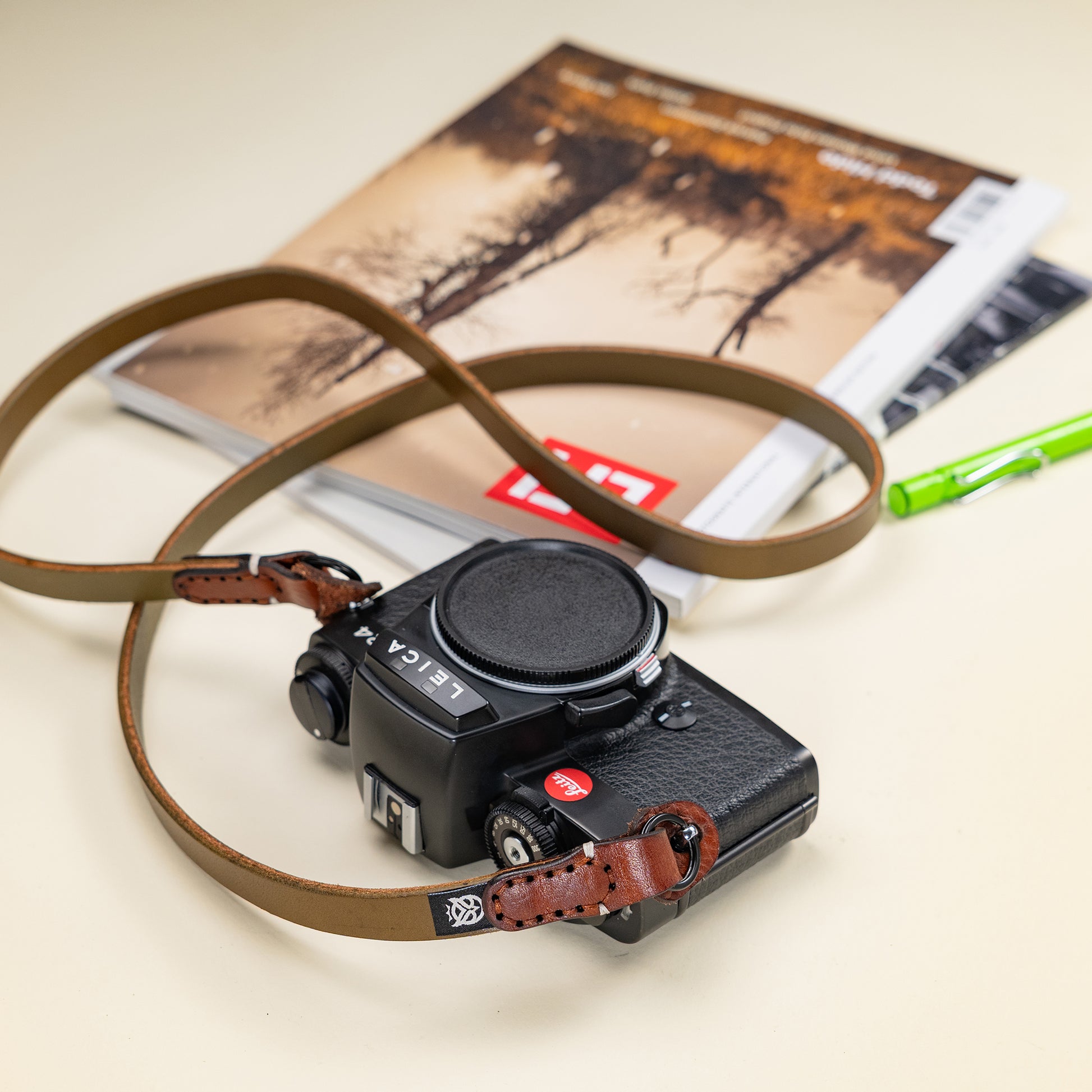 Slacker Leather Camera Strap OutBack