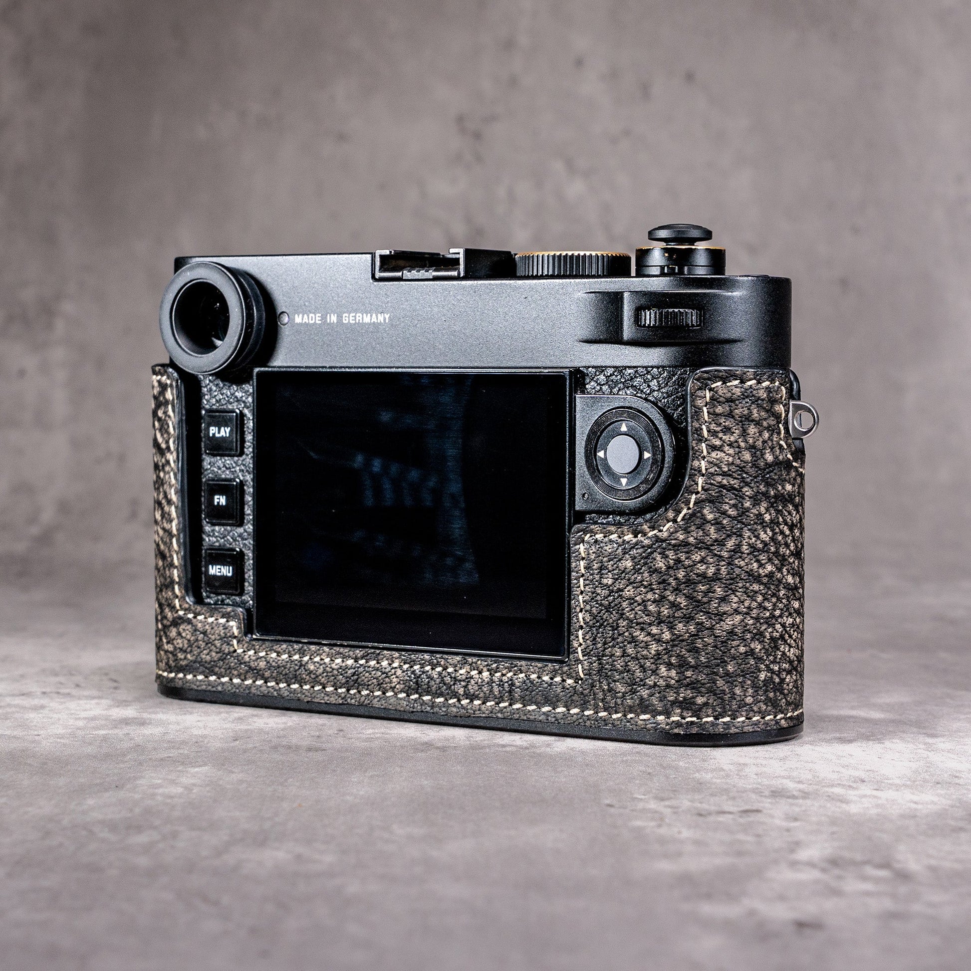 The back of the camera from the other side in the Buffalo SlimCase