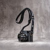 Trailflex Adjustable Leather Camera Strap in Stealth on a Leica M