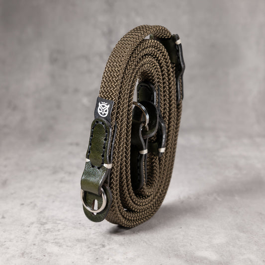 Correa de cuerda clásica verde militar