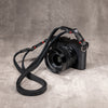 No Slice Steel Core Trailflex Adjustable Camera Strap - Black with Red Accent