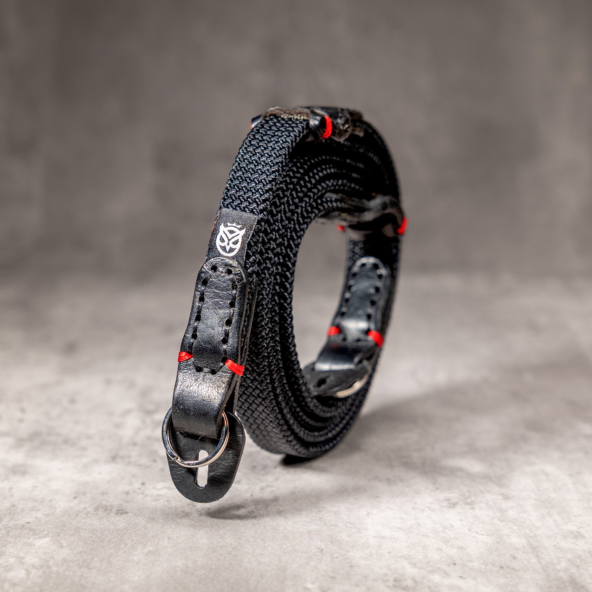 Trailflex Adjustable Camera Strap — Black with Red Accent