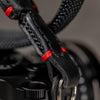 No Slice Steel Core Trailflex Adjustable Camera Strap - Black with Red Accent