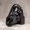 No Slice Steel Core Trailflex Adjustable Camera Strap - Black with Red Accent