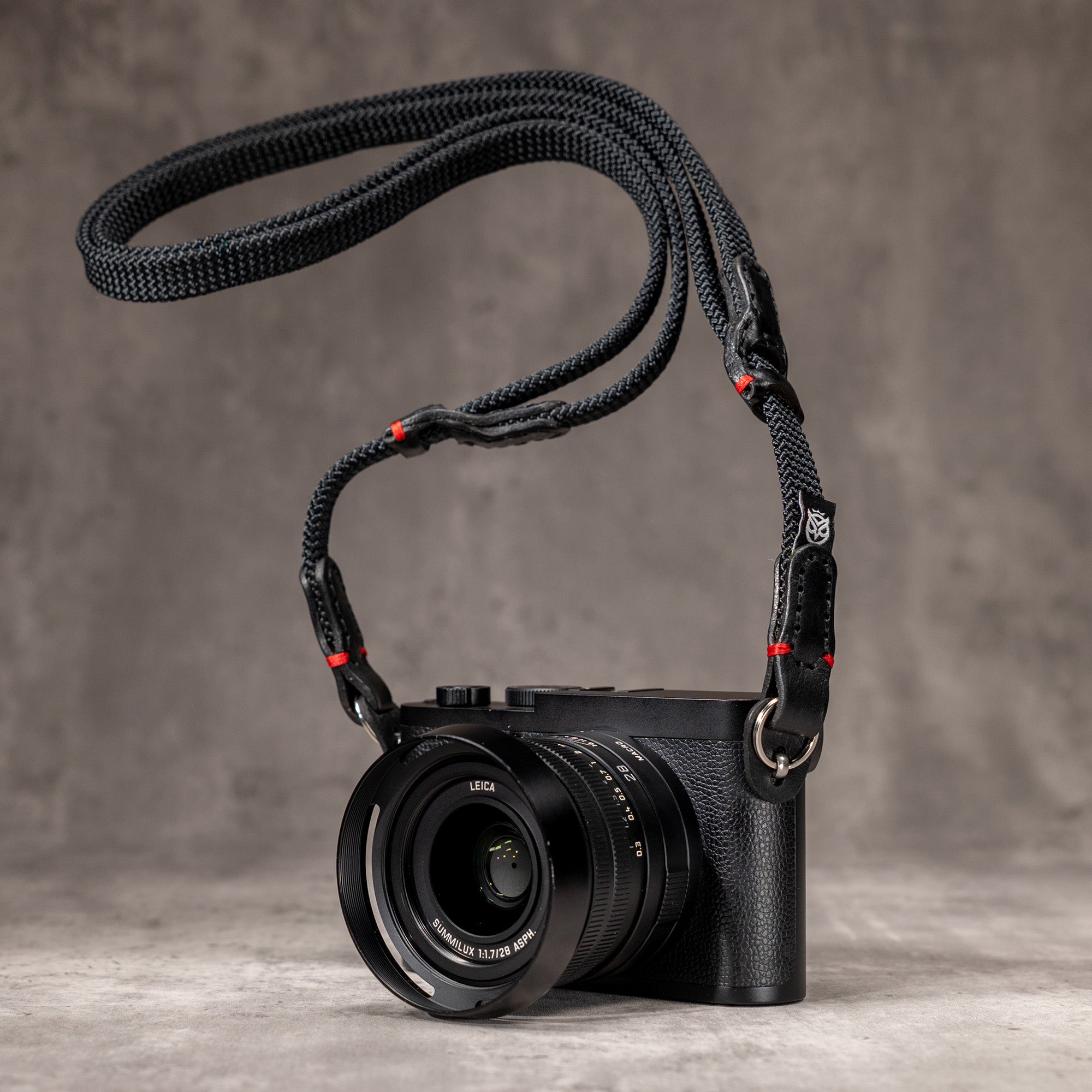 Trailflex Adjustable Camera Strap — Black with Red Accent