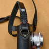 Trailflex Leather strap end and split ring on the lug of a Leica M