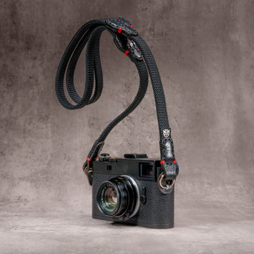 TwinPad Camera Strap - Black with Red Accent