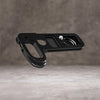 Owlkrown FlexPlate for Leica SL3 on its own, angled view showing the pinky ledge and mounting screw