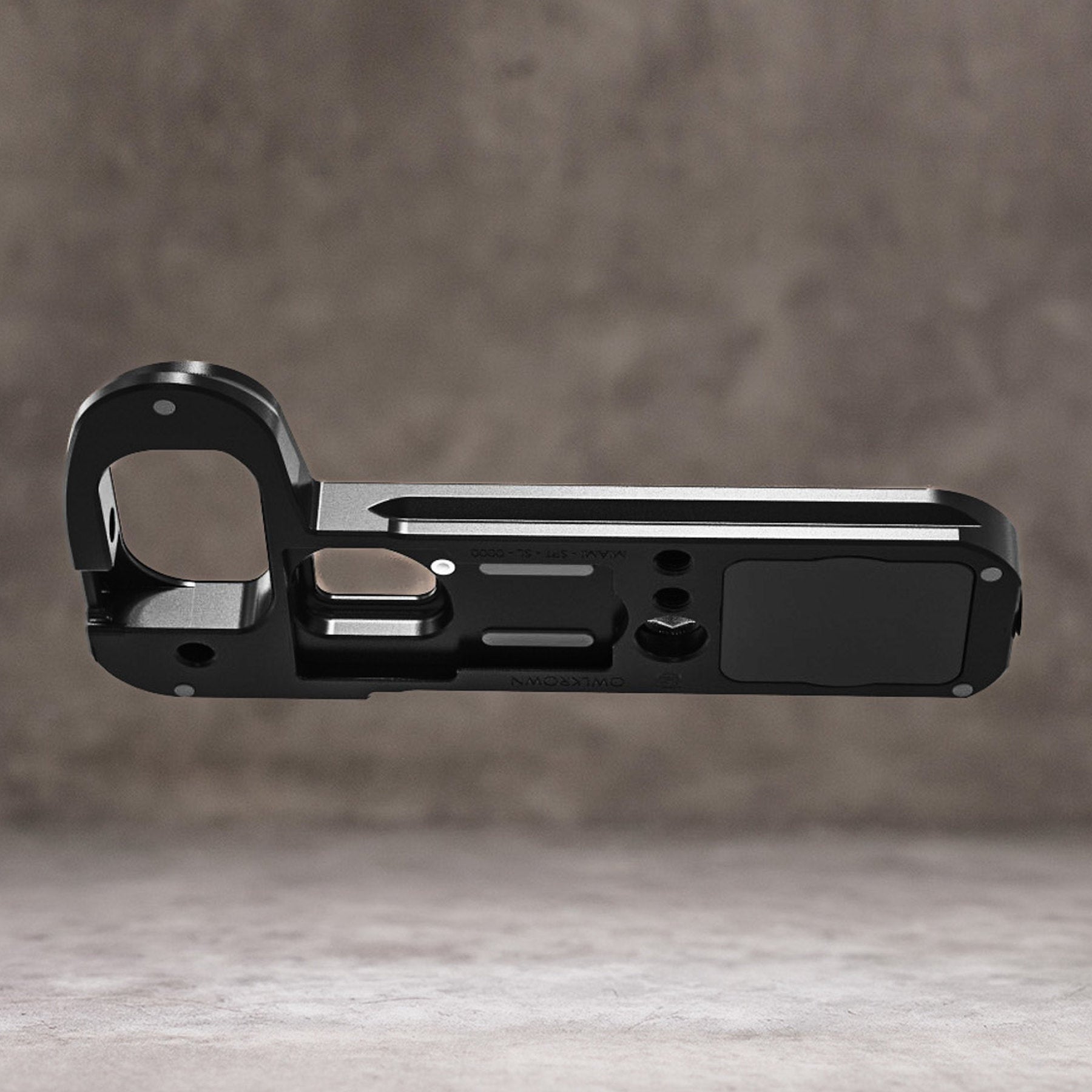 Owlkrown FlexPlate for Leica SL3 in profile, showing how little the plate adds to the body
