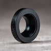 Owlkrown M-EyeKup in Black Chrome, three-quarter standing view