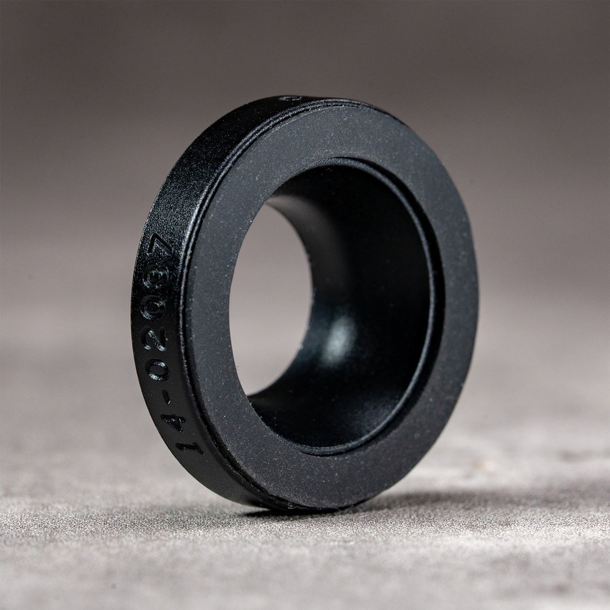 Owlkrown M-EyeKup in Black Chrome, three-quarter standing view
