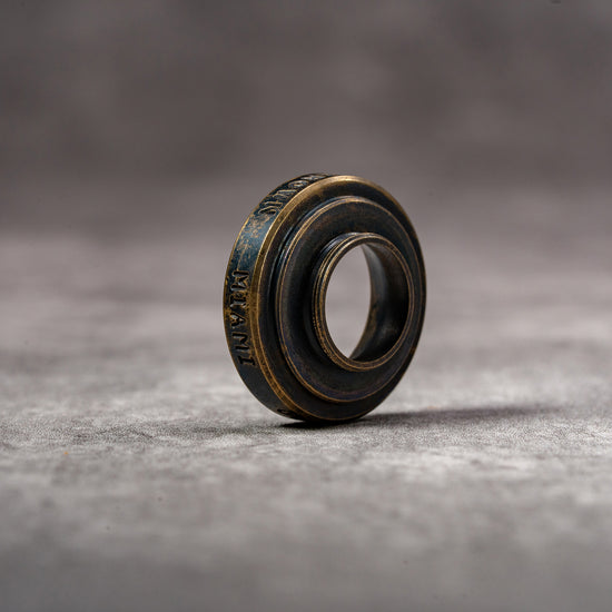 Owlkrown M-EyeKup Black Patina with the Miami engraving on the outer ring