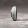 Side profile of the Owlkrown M-EyeKup in Silver Chrome, machined in Miami
