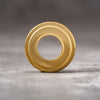 Owlkrown M-EyeKup Solid Brass viewed head on, machined face detail