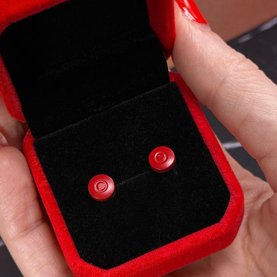 Pair of Red Cerakote Shutter Toppers in the red Owlkrown gift box