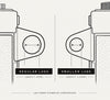 Lug inner diameter comparison: regular lugs about 3 mm versus smaller lugs about 2.5 mm